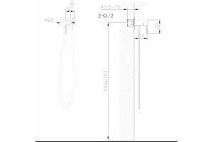 Гигиенический душ Abber Wasser Kreis розовое золото - 2