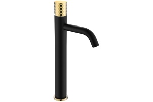 Смеситель Boheme Stick 122-BG для раковины, black diamond gold