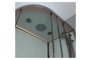 Душевая кабина Frank Brilliant 120х80 хром стекло прозрачное - 3