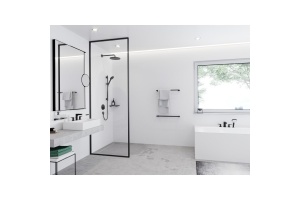 26220340 HG Croma 280 Air 1jet верхний душ шлиф,черный хром - 2