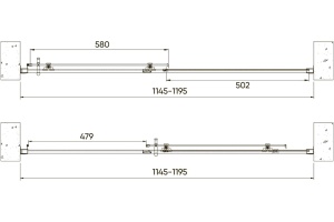 Душевая дверь Veconi Vianno 120, черный (VN72B-120-01-C4) - 2