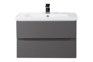 TECHNO База под раковину подвесная с двумя выкатными ящиками, Смоки софт AM-Techno-900-2C-SO-ZB815 - 2