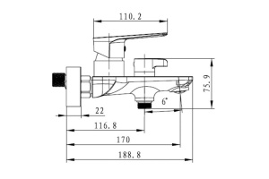 Смеситель Kaiser Atrio 60022 для ванны с душем - 2