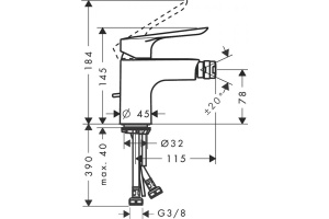 71232000 HG Logis E смеситель для биде - 2
