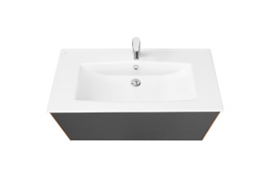 Тумба с раковиной Aquaton Сохо 100 серый-светлое дерево - 2