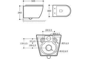 Подвесной унитаз Vincea Esse белый матовый с сиденьем микролифт - 3