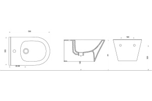 Биде подвесное Boheme Avva черное матовое - 3