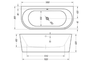 Акриловая ванна Kolpa San Dream 180х80 белая - 3