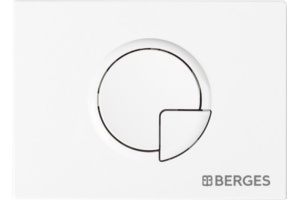 Кнопка смыва Berges Wasserhaus Novum R1 белый, глянец