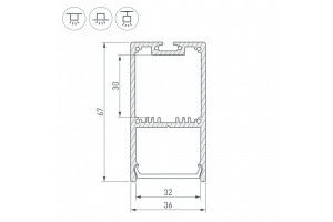 Короб накладной Arlight SL-LINE 027987 - 2