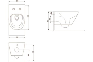 Унитаз подвесной beWash Bogen со смесителем, системой микролифт, белый 88343601 - 2