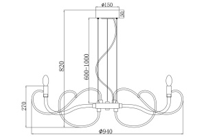 Подвесная люстра Maytoni Atlanta MOD051PL-07TR - 3