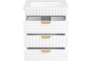 Тумба под раковину Brevita Gloster 70 белый (GLOS-06070-01-2) - 3