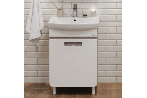 Тумба под раковину Onika Харпер 50 белый/мешковина (105033) - 2