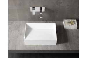 Раковина накладная Abber Stein 60х35 белый матовый - 3