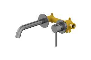 Смеситель для раковины встроенный Timo Saona черное золото