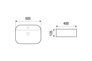 Раковина накладная Weltwasser WW ELBACH 2231 50.5 белый (10000003823) - 2
