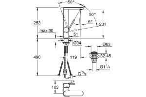 Смеситель Grohe Plus 23844003 для раковины - 3