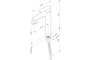 Смеситель для раковины STWORKI WFD21002 высокий - 2
