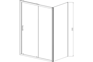 Душевой уголок Vincea Alpha 150х90 профиль брашированное золото стекло прозрачное - 3