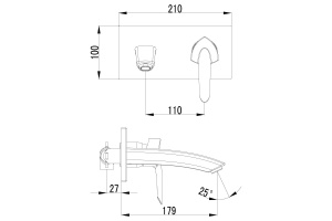 Смеситель для раковины Lemark Mars хром (LM3526C) - 2