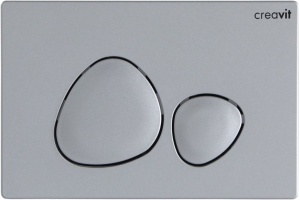 Кнопка смыва Creavit Spa, серый матовый