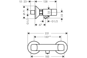 Смеситель Hansgrohe Logis 71263000 для душа - 2
