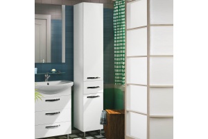 Шкаф-пенал напольный Aquaton Ария Н 34 с бельевой корзиной белый - 3