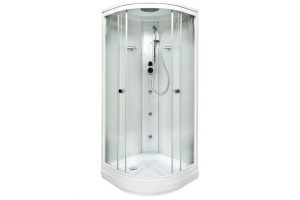 Душевая кабина Deto DM 90х90 с гидромассажем, белый (DM2090GM)