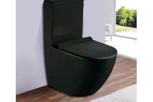 Унитаз-компакт Ceramalux черный, матовый (2166-1MB)