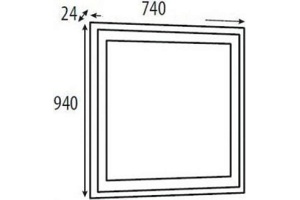 Зеркало Misty Fresko 74х94 белое с золотом - 3