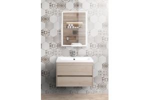 FAMILY База под раковину подвесная с двумя выкатными ящиками, Pino Bianco, 580x480x550, Family-580-2C-SO-PB