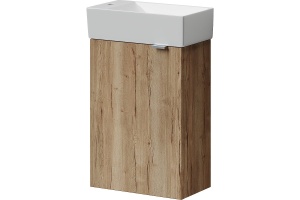 Тумба под раковину подвесная левая Sancos Mini 37 светлое дерево