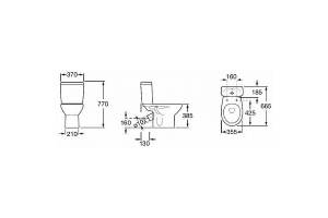 Чаша для напольного унитаза Roca Mitos белый, без сиденья (734Q39A000) - 3