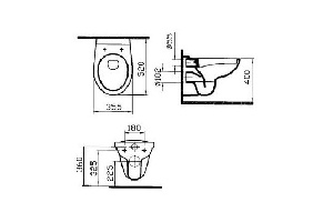 Унитаз подвесной Vitra Normus с крышкой, белый (6855B003-0101) - 2