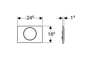 Смывная клавиша GEBERIT Sigma 10 115.758.JT.5 (не оставляет отпечатков пальцев) - 2