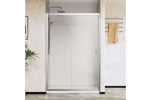 Душевая дверь в нишу Vincea City 120х195 профиль хром стекло прозрачное 