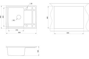 Мойка кухонная Granula GR-6501 шварц - 2