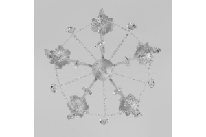 Подвесная люстра Eurosvet Veletta 10108/5 белый/прозрачный хрусталь Strotskis - 3