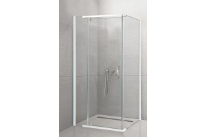 Душевой угол Royal Bath HPVD 100х90 профиль белый стекло прозрачное