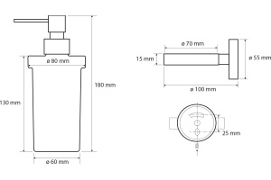 Дозатор Bemeta Dark - 2