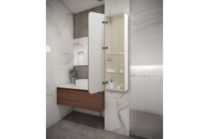 Зеркало-шкаф Azario Поинтианак 135х45 белый (LED-00002360) - 2