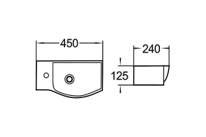Раковина подвесная WeltWasser WW AISBACH 7945 GL-WT L 50.5 белый (10000008690) - 3