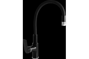 Смеситель для кухни Rav Slezak Colorado с гибким изливом черный матовый - хром