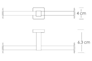 Держатель туалетной бумаги Wasserkraft Lippe K-6596D - 2