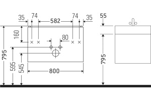 Тумба для комплекта Duravit XBase 80 белая - 3