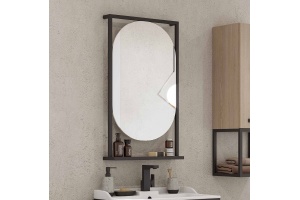 Зеркало Aquaton Лофт Фабрик 50 темное дерево - 2