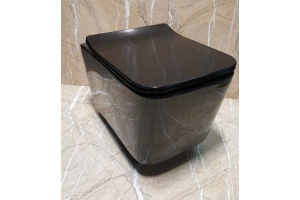 Унитаз подвесной Ceramalux черный (NS5170-18) - 2