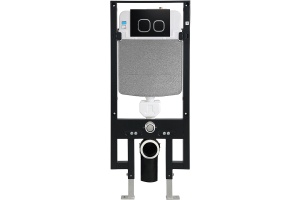 Система инсталляции WeltWasser WW AMBERG 497 BL с кнопкой смыва черный (10000008218)