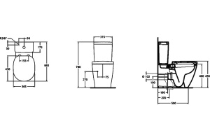 Унитаз-компакт Ideal Standard Connect Cube E803701 - 3